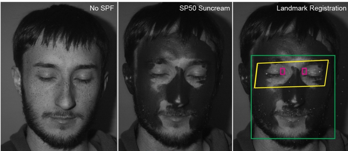 Sunscreen imaging using a UV camera