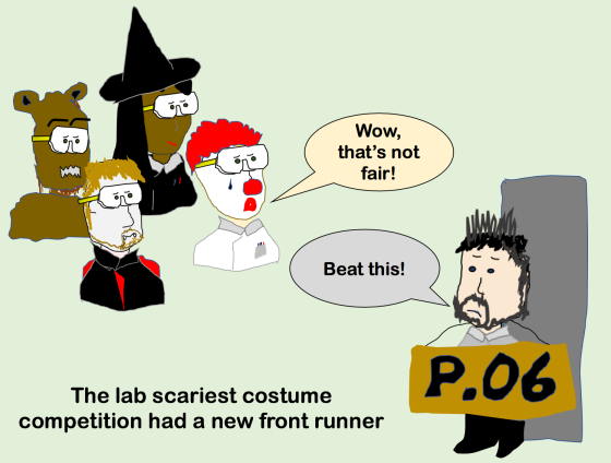 lab halloween party cartoon